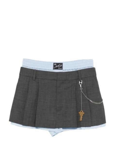 Grey wool-blend chain-detail mini skort Alexander Wang - women ALEXANDER WANG | 1WC3254855055